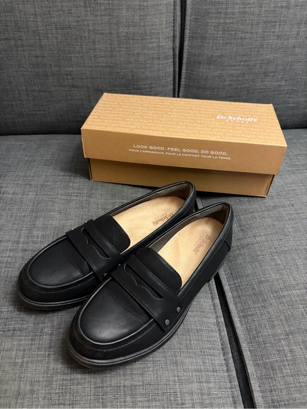 New In Box Dr. Scholl's Women's Hello Loafer Flat Black Classic Shoe Size 8 NIB